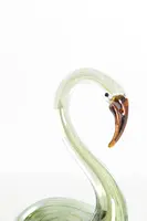Light & Living ornament glas swan 13x8x20cm groen - afbeelding 2
