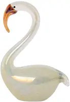 Light & Living ornament glas swan 13x8x20cm wit - afbeelding 1