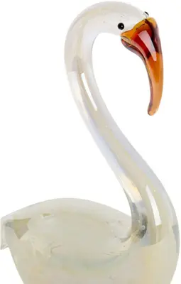 Light & Living ornament glas swan 13x8x20cm wit - afbeelding 2