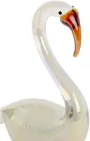 Light & Living ornament glas swan 13x8x20cm wit - afbeelding 2