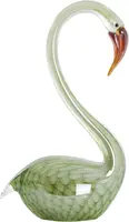 Light & Living ornament glas swan 17x9.5x29cm groen - afbeelding 1