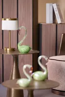 Light & Living ornament glas swan 17x9.5x29cm groen - afbeelding 3