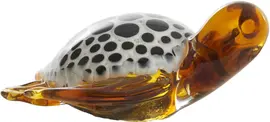 Light & Living ornament glas turtle 15.5x14.5x7cm amber - afbeelding 1