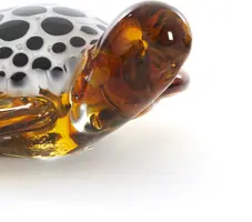 Light & Living ornament glas turtle 15.5x14.5x7cm amber - afbeelding 2