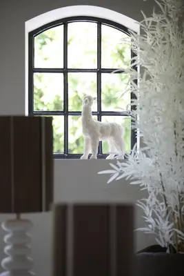 Light & Living ornament keramiek alpaca 29x13x39cm crème - afbeelding 3