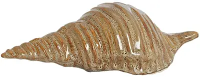 Light & Living ornament keramiek schelp 23x9.5x7.5cm bruin - afbeelding 1