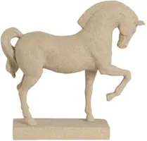 Light & Living ornament kunststof paard 31x10x29cm zand - afbeelding 1