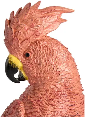Light & Living ornament kunststof parrot 14x13x21cm donkerroze - afbeelding 2