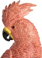 Light & Living ornament kunststof parrot 14x13x21cm donkerroze - afbeelding 2