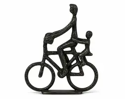 Light & Living ornament metaal cyclist 24x6x30cm zwart