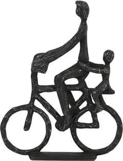 Light & Living ornament metaal cyclist 24x6x30cm zwart - afbeelding 1
