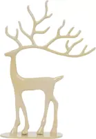 Light & Living ornament metaal deer 17x6x24cm zand - afbeelding 1