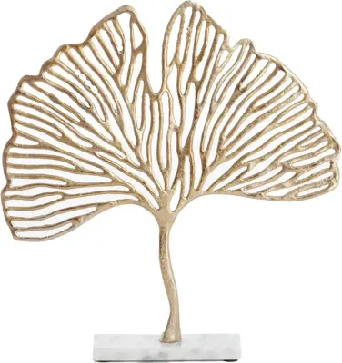 Light & Living ornament metaal leaf 36x6x39cm goud - afbeelding 1