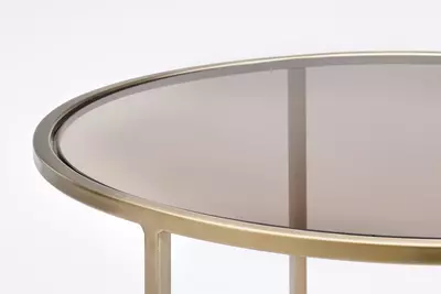 Light & Living salontafel set van 2 glas duarte goud - afbeelding 2