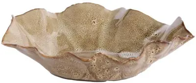Light & Living schaal keramiek banda 21.5x18.5x6.5cm bruin - afbeelding 1