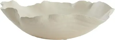 Light & Living schaal keramiek banda 21.5x18x6.5cm crème - afbeelding 1