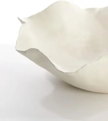 Light & Living schaal keramiek banda 21.5x18x6.5cm crème - afbeelding 3