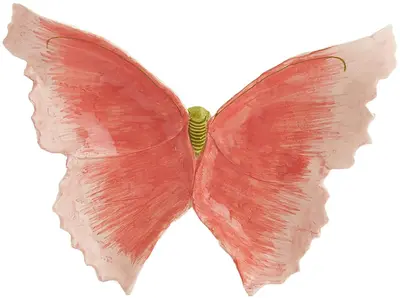 Light & Living schaal keramiek butterfly 21x16x3cm roze - afbeelding 2