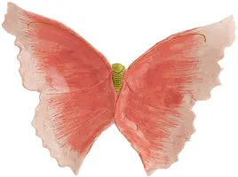 Light & Living schaal keramiek butterfly 21x16x3cm roze - afbeelding 2
