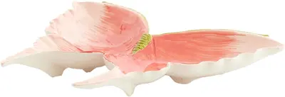 Light & Living schaal keramiek butterfly 26.5x24.5x3.5cm roze - afbeelding 1