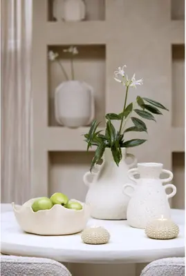 Light & Living schaal keramiek gaspar 35.5x14cm crème - afbeelding 2
