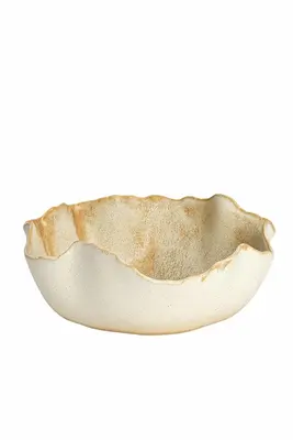 Light & Living schaal keramiek gaspar 36.5x35.5x14cm crème - afbeelding 1