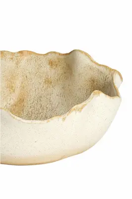 Light & Living schaal keramiek gaspar 36.5x35.5x14cm crème - afbeelding 2