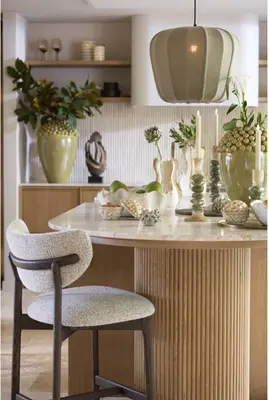 Light & Living schaal keramiek gaspar 36.5x35.5x14cm crème - afbeelding 3