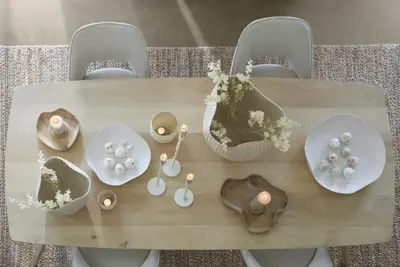 Light & Living schaal metaal anzio 44x43.5x7cm crème - afbeelding 3