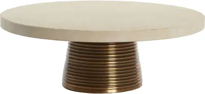 Light & Living schaal steen esma 33x12cm wit - afbeelding 1
