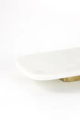 Light & Living schaal steen labade 36x16.5x5cm wit - afbeelding 2