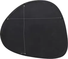 Light & Living spiegel hout sonora 80x80cm zwart - afbeelding 2