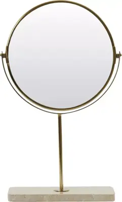 Light & Living spiegel steen riesco 24x9cm wit - afbeelding 1