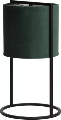 Light & Living tafellamp ø25x45 cm santos mat zwart+kap donker groen - afbeelding 2
