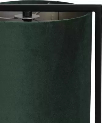 Light & Living tafellamp ø25x45 cm santos mat zwart+kap donker groen - afbeelding 3