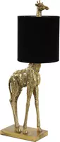 Light & Living tafellamp 26x16x61 cm giraffe antiek brons+velvet zwart - afbeelding 2