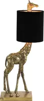 Light & Living tafellamp 26x16x61 cm giraffe antiek brons+velvet zwart - afbeelding 1