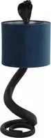Light & Living tafellamp 27x25x68 cm snake zwart+velvet petrol blauw kopen?