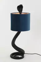 Light & Living tafellamp 27x25x68 cm snake zwart+velvet petrol blauw - afbeelding 2