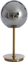 Light & Living tafellamp glas medina smoke 20x43cm goud, transparant - afbeelding 1