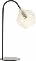 Light & Living tafellamp glas rakel smoke brons 28x17x50.5cm zwart - afbeelding 1