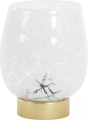 Light & Living tafellamp glas sylas 13x17cm wit - afbeelding 1