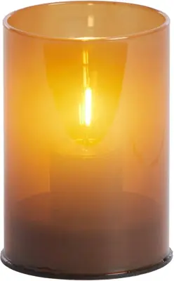 Light & Living tafellamp glas vazolla 7x10cm karamel - afbeelding 2