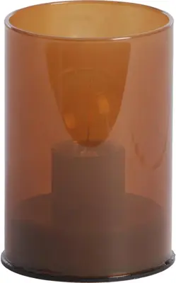 Light & Living tafellamp glas vazolla 7x10cm karamel - afbeelding 1