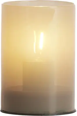 Light & Living tafellamp glas vazolla 7x10cm zand - afbeelding 2