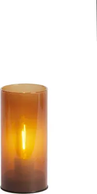 Light & Living tafellamp glas vazolla 7x15cm karamel - afbeelding 2