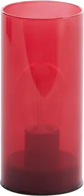 Light & Living tafellamp glas vazolla 7x15cm rood - afbeelding 1