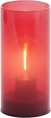 Light & Living tafellamp glas vazolla 7x15cm rood - afbeelding 2