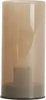 Light & Living tafellamp glas vazolla 7x15cm zand - afbeelding 1