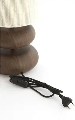 Light & Living tafellamp metaal, touw danialo 22x50cm bruin, crème - afbeelding 5